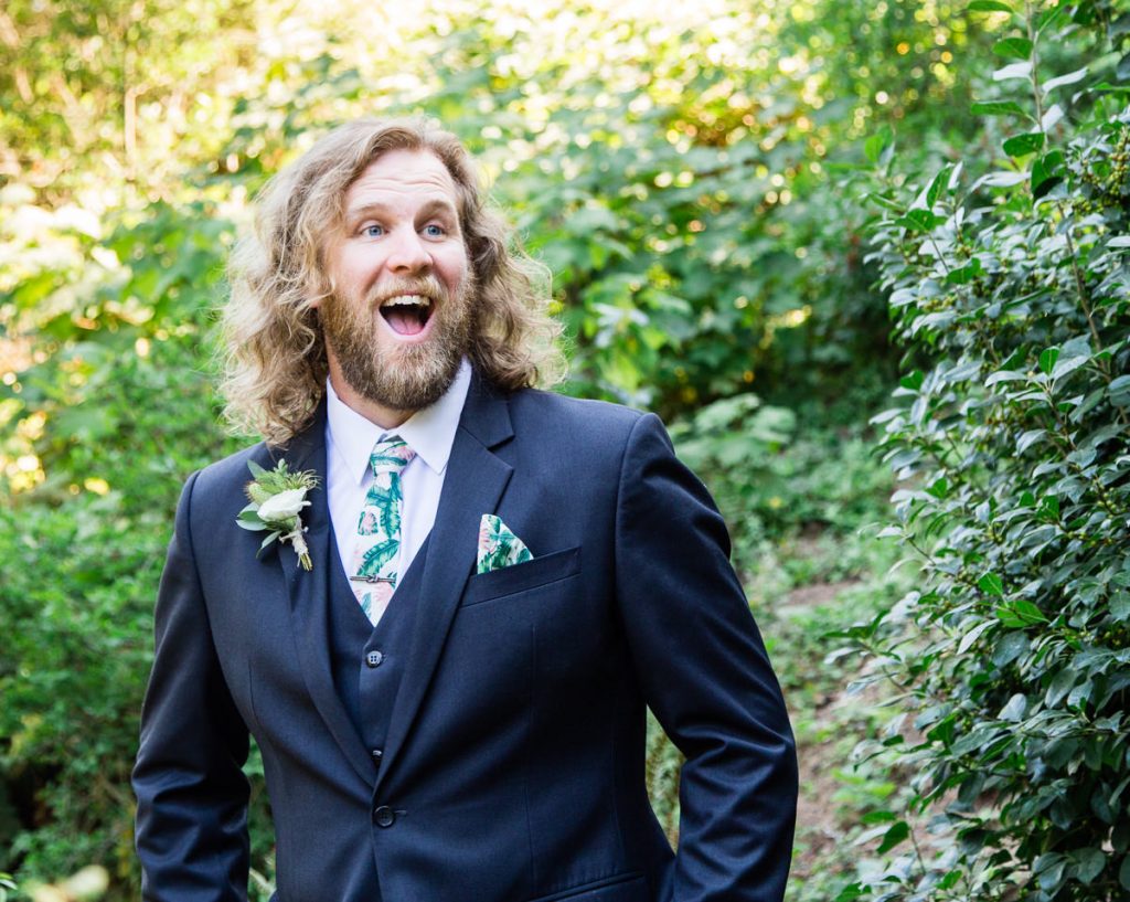 Hoyt Arboretum Wedding First Look