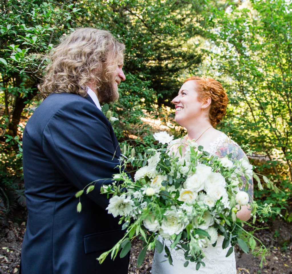 Hoyt Arboretum Wedding First Look