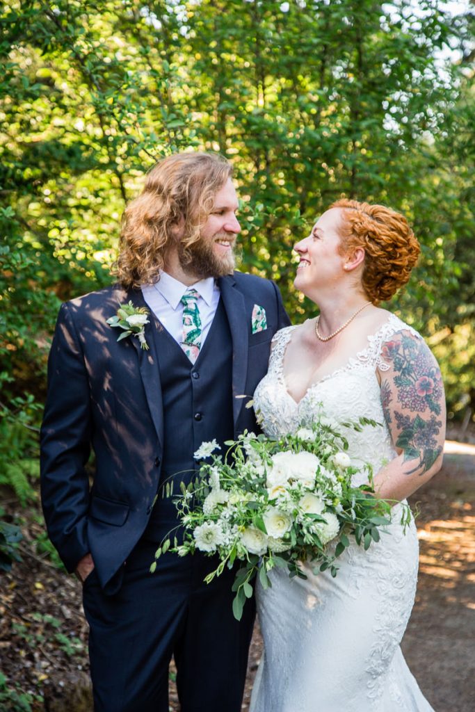 Hoyt Arboretum Wedding First Look