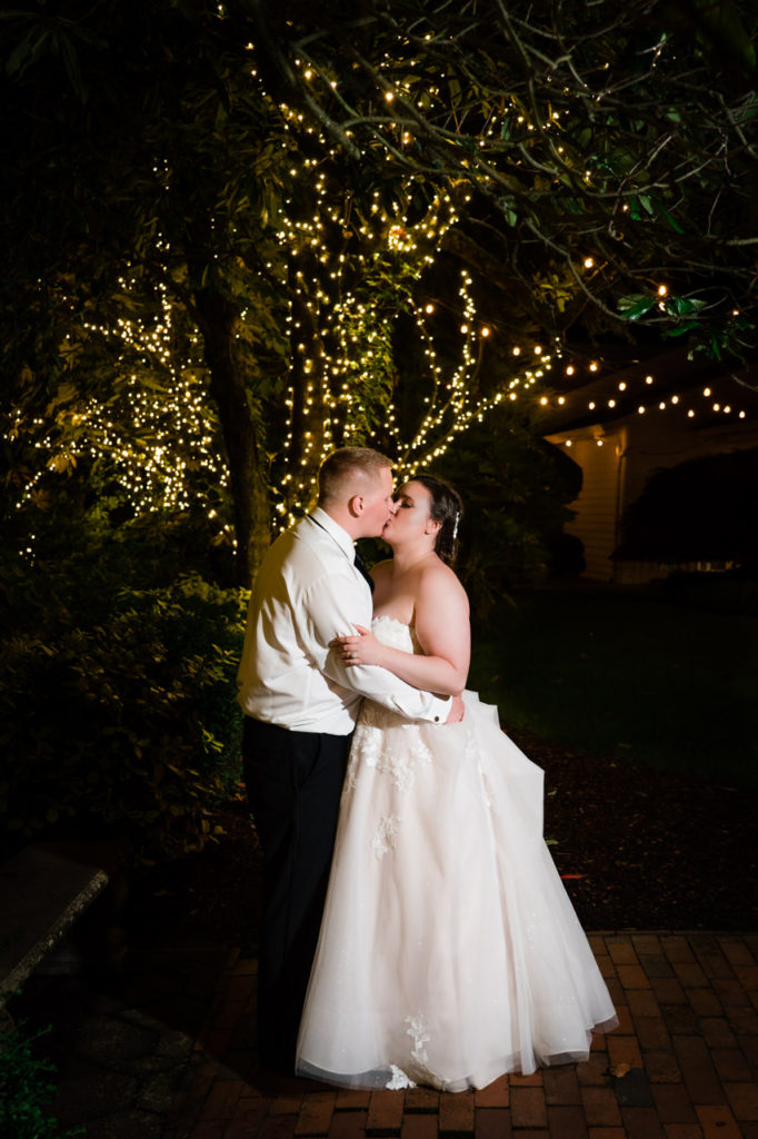 Gray Gables Estate Wedding Photos twinkle light portraits
