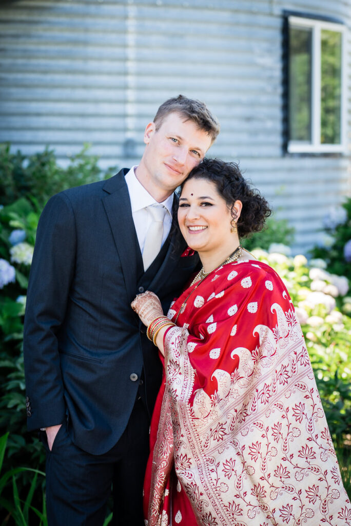 Abbey Road Farm Wedding Celebration Bride and Groom