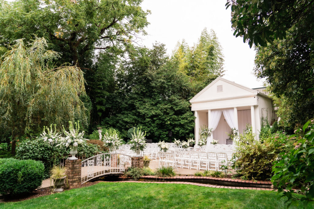 Gray Gables Wedding Photography Ceremony Garden Pavillion