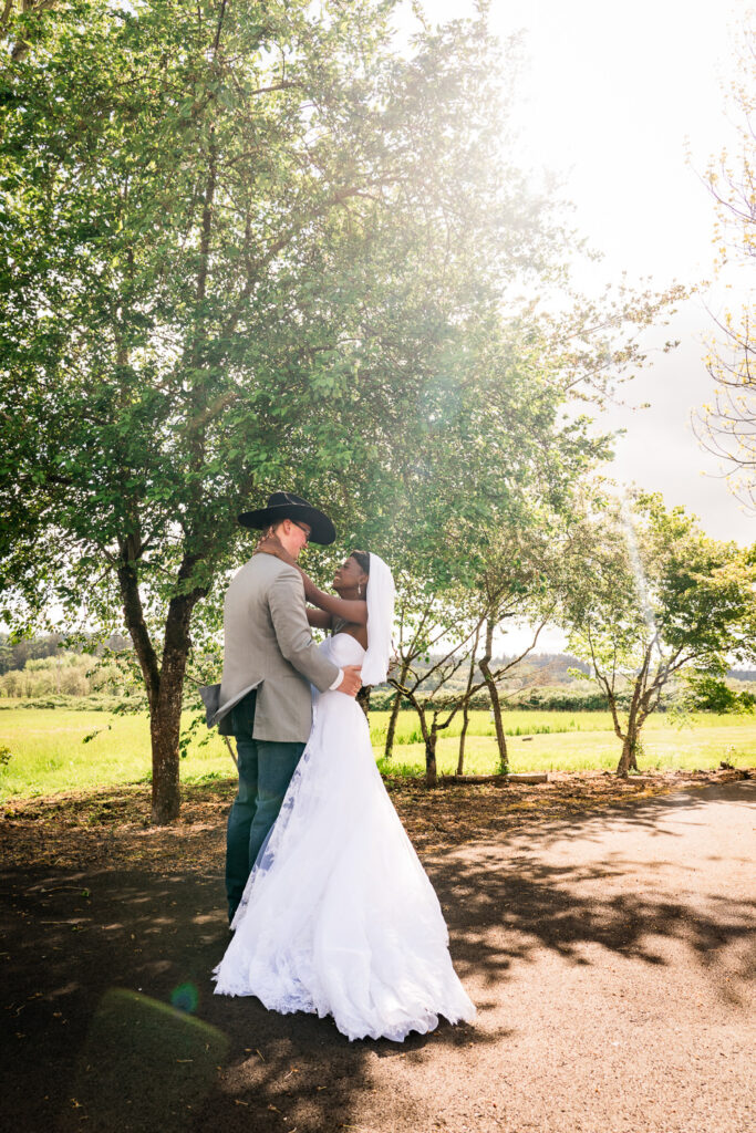 Spring Water Oasis Wedding Bride & Groom