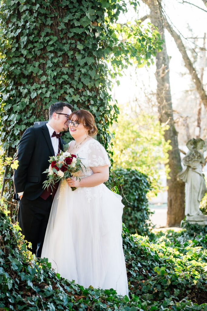 Gray Gables Portland Winter Wedding Photography bride and groom portraits