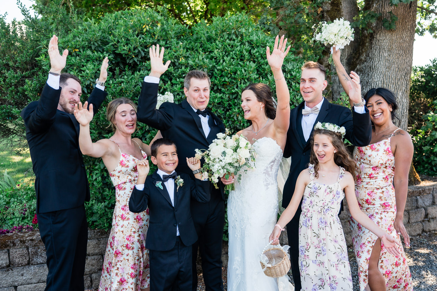 Abby Road Farm Wedding Party Celebrating