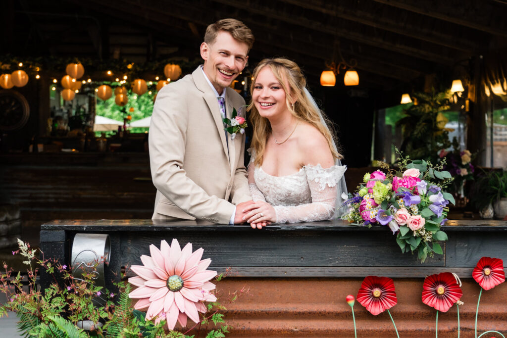Lavender Owl Farm Wedding Bride & Groom