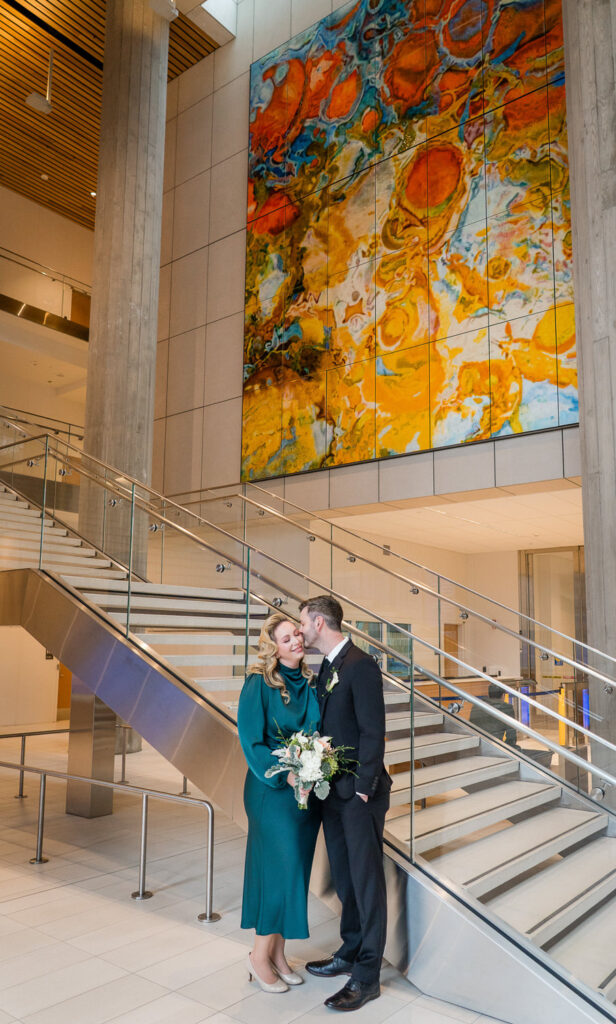 Multnomah County Courthouse Wedding Bride & Groom